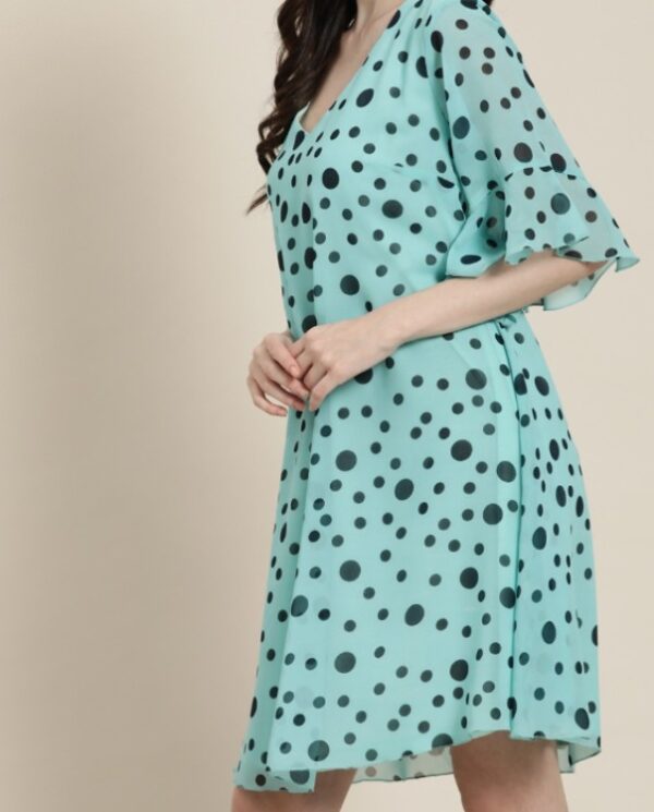 Women Turquoise Dress - Image 2