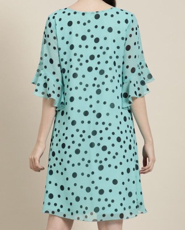 Women Turquoise Dress - Image 4