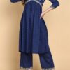 Blue Kurta Palazzos Set